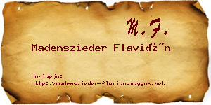 Madenszieder Flavián névjegykártya